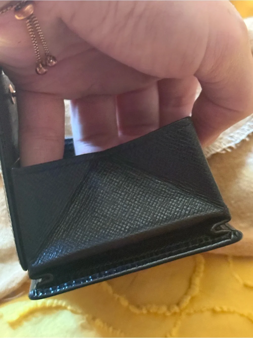 Louis Vuitton Black Epi Leather Card & Key Holder